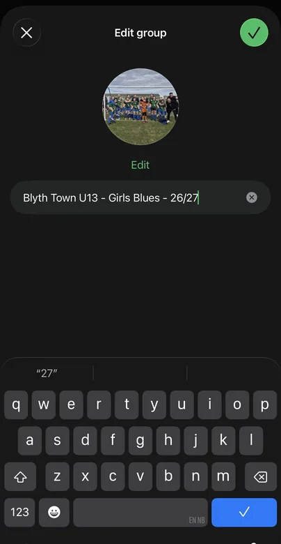 Edit group name