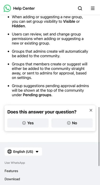 Pending groups